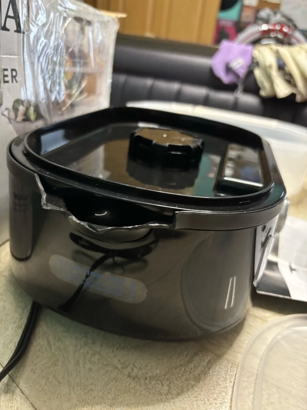 Aroma Double-Tier Food Steamer - Black/Clear